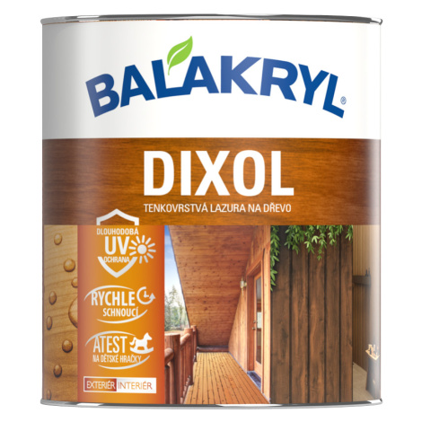 Dixol - farebná vodouriediteľná lazúra na drevo 2,5 kg teak BALAKRYL