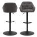 Tmavosivé otočné barové stoličky v súprave 2 ks 109 cm Brooke – Actona