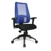 Topstar Kancelárska otočná stolička LADY SITNESS DELUXE, pohyblivé so 7 zónami, čierna / modrá