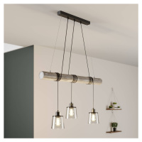 Závesná lampa Karrl, 3-plameňová, dymová sivá/sivá