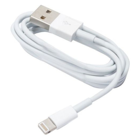 Dátový kábel lightning USB pre Apple iPhone 1m, 1A biely