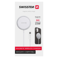 SWISSTEN MagPuck 15W bezdrôtová nabíjačka (MagSafe kompatibilná)