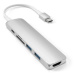 Satechi USB-C Slim Multiport adaptér V2 - Silver Aluminium