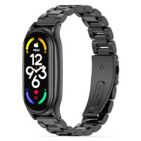 Xiaomi Mi Smart Band 7, kovový remienok, TP Stainless, čierny