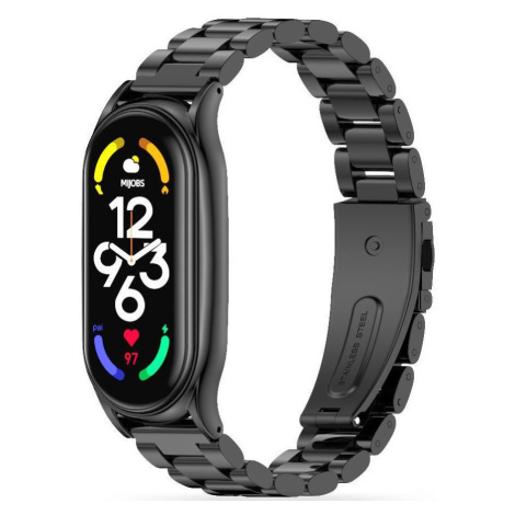 Xiaomi Mi Smart Band 7, kovový remienok, TP Stainless, čierny