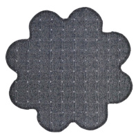 Kusový koberec Udinese šedý kytka - 160x160 kytka cm Vopi koberce