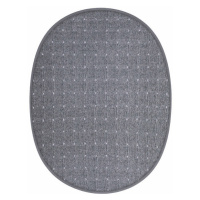 Kusový koberec Udinese šedý ovál - 140x200 cm Vopi koberce
