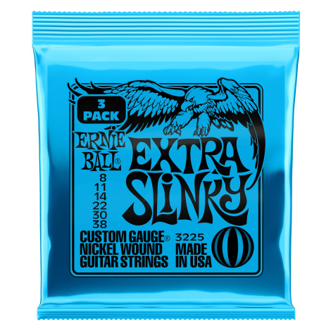 Ernie Ball 3225 Nickel Wound Strings Extra Slinky 3 Pack