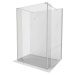 MEXEN/S - Kioto Sprchová zástena WALK-IN voľne stojaca 115 x 30 x 30 cm, transparent, nikel kart