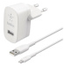 Belkin Boost Charge USB-A Wall Charger 12W + 1m USB/Lightning kábel - White