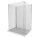 MEXEN/S - Kioto Sprchová zástena WALK-IN 100 x 80 x 40 cm, transparent, nikel kefovaná 800-100-0