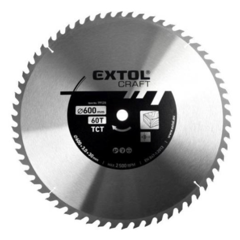 EXTOL CRAFT Kotúč pílový s SK plátkami, 600x3,0x30mm, 60z 19128 Extol Premium