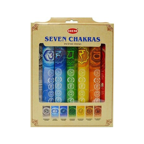 HEM Vonné tyčinky 7 Chakras Darčeková sada, 7× 20 ks