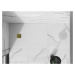 MEXEN/S - Stone+ obdĺžniková sprchová vanička 80 x 70, biela, mriežka zlatá 44107080-G