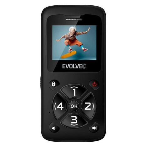 EVOLVEO EasyPhone ID mobilný telefón pre seniorov čierny