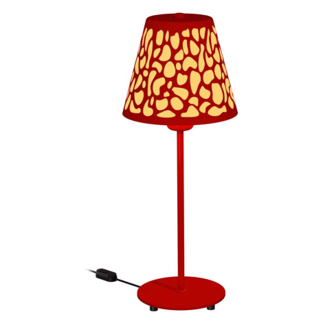 Aluminor Nihoa lampa perforovaný vzor červená/žltá