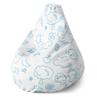 Sedací vak Pear Kreslenie najmenších - 70 x 95 x 15 cm