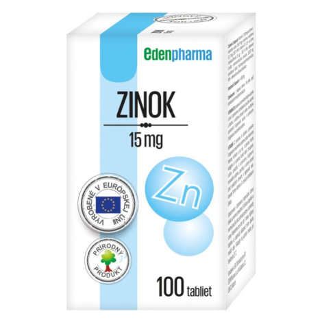 EDENPHARMA Zinok 15 mg 100 tabliet