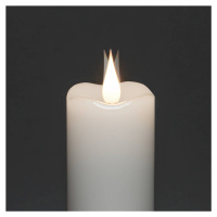 Vosková LED sviečka krém svetlo jantár Ø 5 cm 2 ks