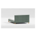 Zelená čalúnená dvojlôžková posteľ s roštom 140x200 cm Tina – Ropez