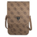 Guess PU 4G Triangle Logo Phone Bag Brown