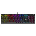 C-TECH mechanická klávesnica Morpheus, casual gaming, CZ/SK, červené spínače, RGB podsvietenie, 
