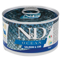 KONZERVA N&D DOG OCEAN SALMON & CODFISH 140g