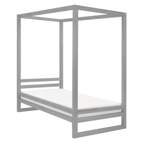 Benlemi Jednolôžková posteľ BALDEE Zvoľte farbu: Tmavo sivá, Zvoľte rozmer: 90 x 200 cm