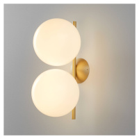 FLOS IC C/W1 Double nástenná lampa mosadz Ø20 cm