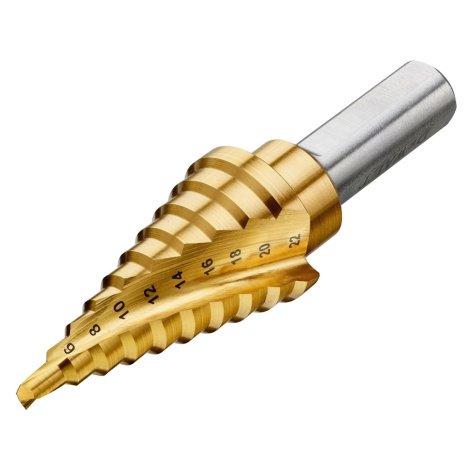 DeWALT Titánový stupňovitý vrták do kovu, stopka pr. 10 mm, 4-22 mm