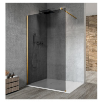 GELCO - VARIO GOLD MATT jednodielna sprchová zástena na inštaláciu k stene, dymové sklo, 800  GX