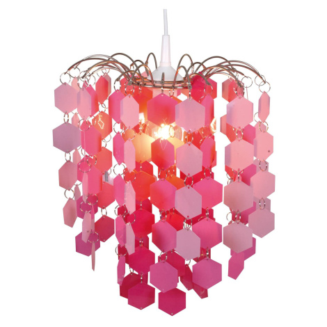 Závesná lampa 6008519, ružové dekoračné prvky Näve