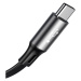 Baseus Fabric 3in1 CAMLT-BYG1, USB-A na Micro/Lightning/USB-C, 3.5A, 1.2m, Dark Gray