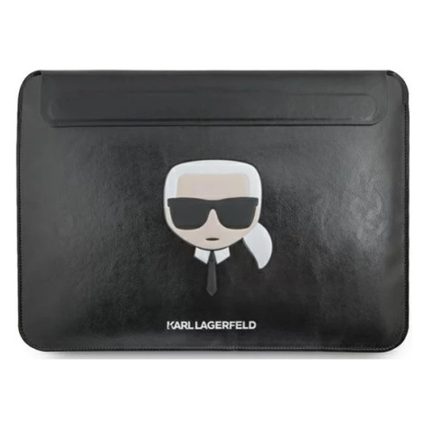 Púzdro Karl Lagerfeld Sleeve KLCS16KHBK 16" black Ikonik Karl`s Head (KLCS16KHBK)