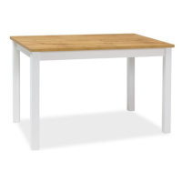 Signal Jedálenský stôl ADAM | 100 x 60 cm FARBA: dub wotan / biely mat