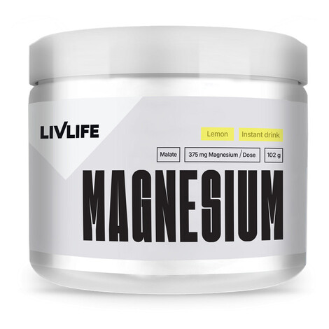 LIVLIFE Magnesium malate 15% drink citrón 102 g