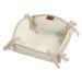 Dekoria Textilný košík, saténová teplá biela, 20 x 20 cm, Vintage 70's, 139-00