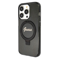 Guess IML Ring Stand Glitter MagSafe Apple iPhone 15 Pro Max GUHMP15XHRSGSK Black