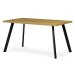 AUTRONIC HT-740 OAK Jedálenský stôl 140x85x75 cm, doska melamín, 3D dekor divoký dub, kovové noh
