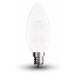Žiarovka sviečková LED Filament E14 4W, 6400K, 400lm,  VT-1928 (V-TAC)