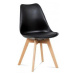 Jedálenská stolička Lina čierna, plast + eko kože