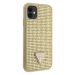 Plastové puzdro Guess na Apple iPhone 11 GUHCN61HDGTPD Rhinestones Triangle Metal Logo zlaté