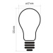 LED žiarovka EMOS Filament A67 Neutral White, 17W E27