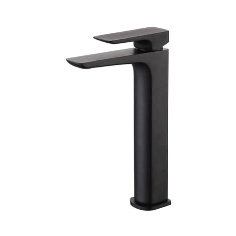 Vysoká umývadlová batéria SAT Brevis bez výpusti čierna matná SATBSBRE285C