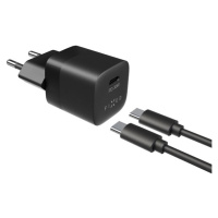 Set sieťovej nabíjačky FIXED Mini s USB-C výstupom a USB-C/USB-C kábla, podpora PD, 1 meter, 30W