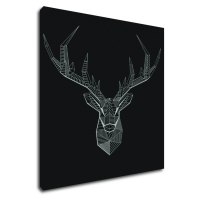 Impresi Obraz Jeleň čiernobiely - 90 x 90 cm