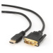 Kabel CABLEXPERT CC-HDMI-DVI-6 HDMI-DVI  1,8m, 1.3, M/M stíněný, zlacené kontakty