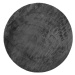 Antracitovosivý umývateľný okrúhly koberec ø 100 cm Pelush Anthracite – Mila Home