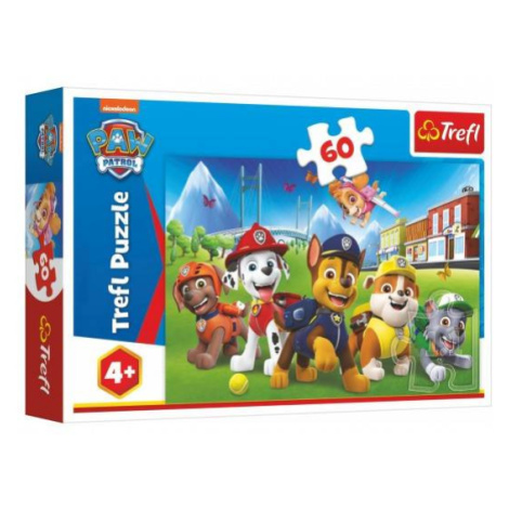 Puzzle Paw Patrol/Tlapková patrola v tráve 33x22cm 60 dielikov v krabici 21x14x4cm