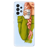 Odolné silikónové puzdro iSaprio - My Coffe and Redhead Girl - Samsung Galaxy A73 5G